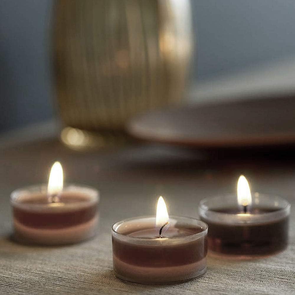 Morning Breeze Scented Tealights - Spaas 24 Clear Cup Candles, 4.5 Hour Burn Time