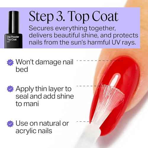 Nailboo Dip Powder Liquid Set, Top Coat, Base Coat & Activator with New Premium Formula, DIY At Home Manicure, No UV Lamp Needed, For Beginners & Professionals, 0.5 Fl Oz (3 Pack)