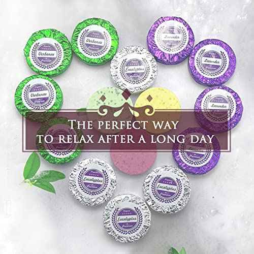 Shower Steamers Multi-Quantity Packed (45PCS) Women/Men Gift Set?Lavender, Verbena, Eucalyptus Aromatic Shower Bombs, Individually Wrapped Tablets for Mother's Day & Anniversaries