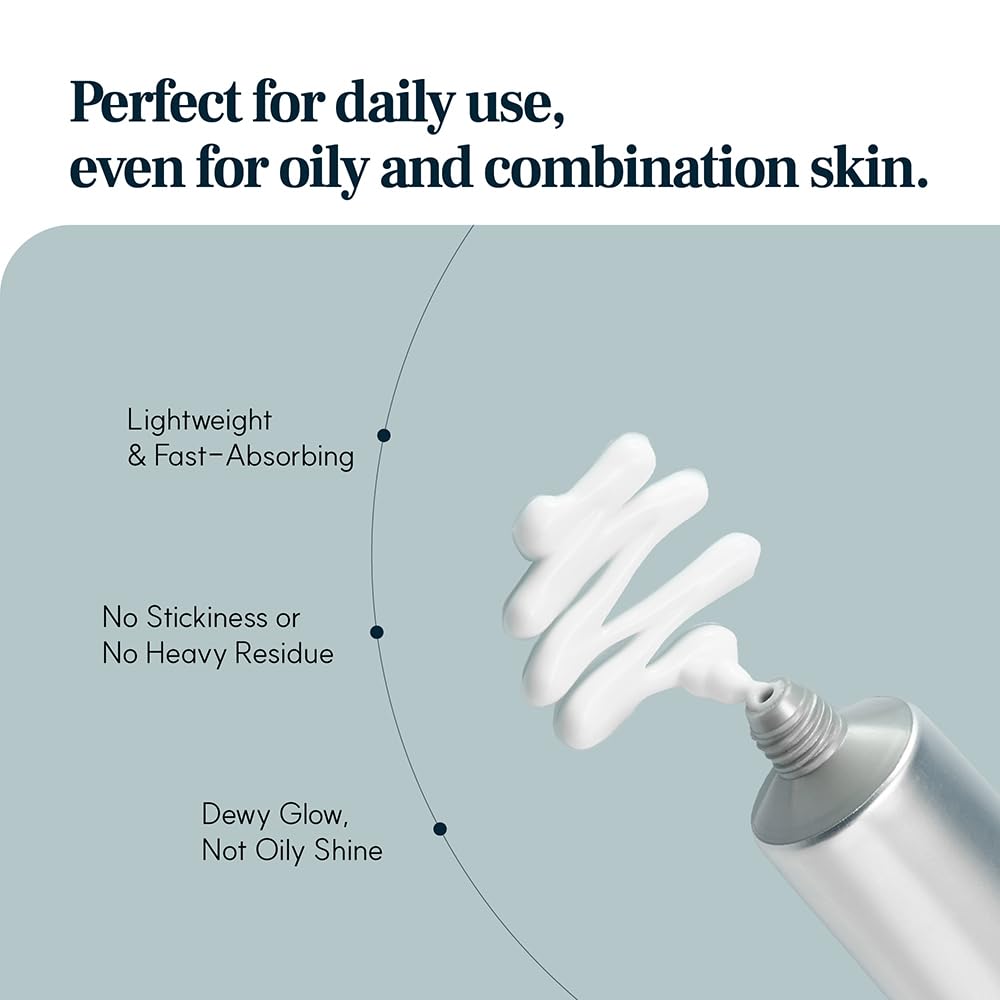 S.NATURE Pore Refining Moisturizer for Dry & Sensitive Skin – Squalane Hydrating Face Cream, Tightening & Smoothing Pores, Lightweight Korean Skincare, 2.02 fl oz