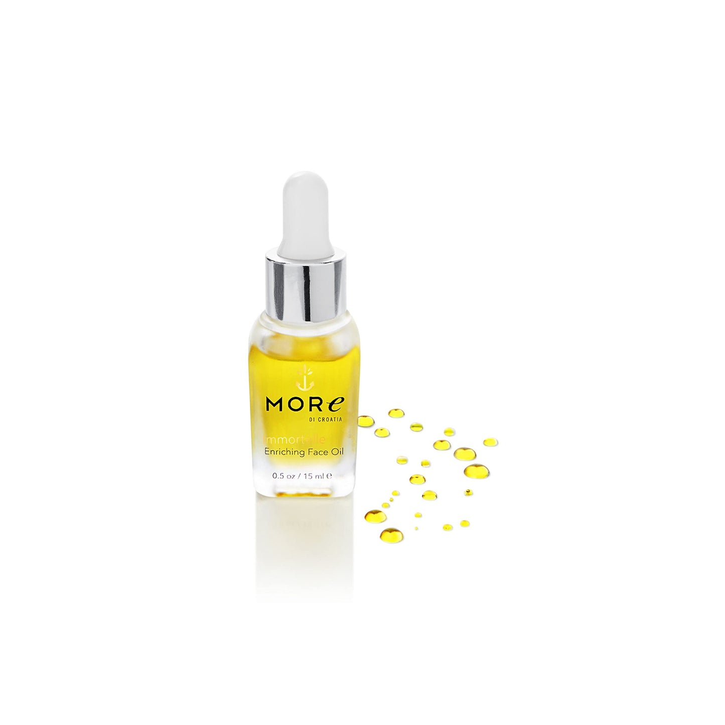Enriching Face Oil with Immortelle, Best Pure Anti-Aging blend of 9 Essential Oils with Argan, Macadamia, Evening Primrose & Natural Retinol for Healthy, Luminous Skin. Dubrovnik Gold (.5 oz/15 ml)