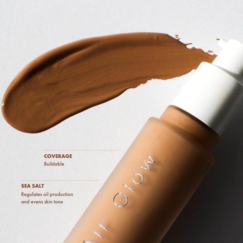FARMASi Air Glow Foundation – Lightweight Liquid Formula with Hyaluronic Acid for Dewy, Natural-Looking Radiance – Buildable Coverage, Non-Comedogenic, 1 fl oz, N07