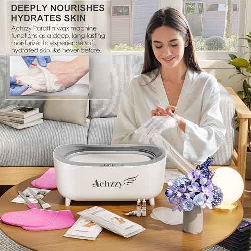 Paraffin Wax Machine for Hands and Feet, 5000ml Professional Wax Warmer with Temperature Control, Smart Heating, Stainless Steel Inner Pot, Moisturizing Hot Wax Bath with Unscented Refills