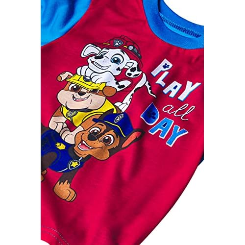 Nickelodeon Boys' Paw Patrol 5-Piece Loose-fit Pajama Set, Soft & Cute for Kids