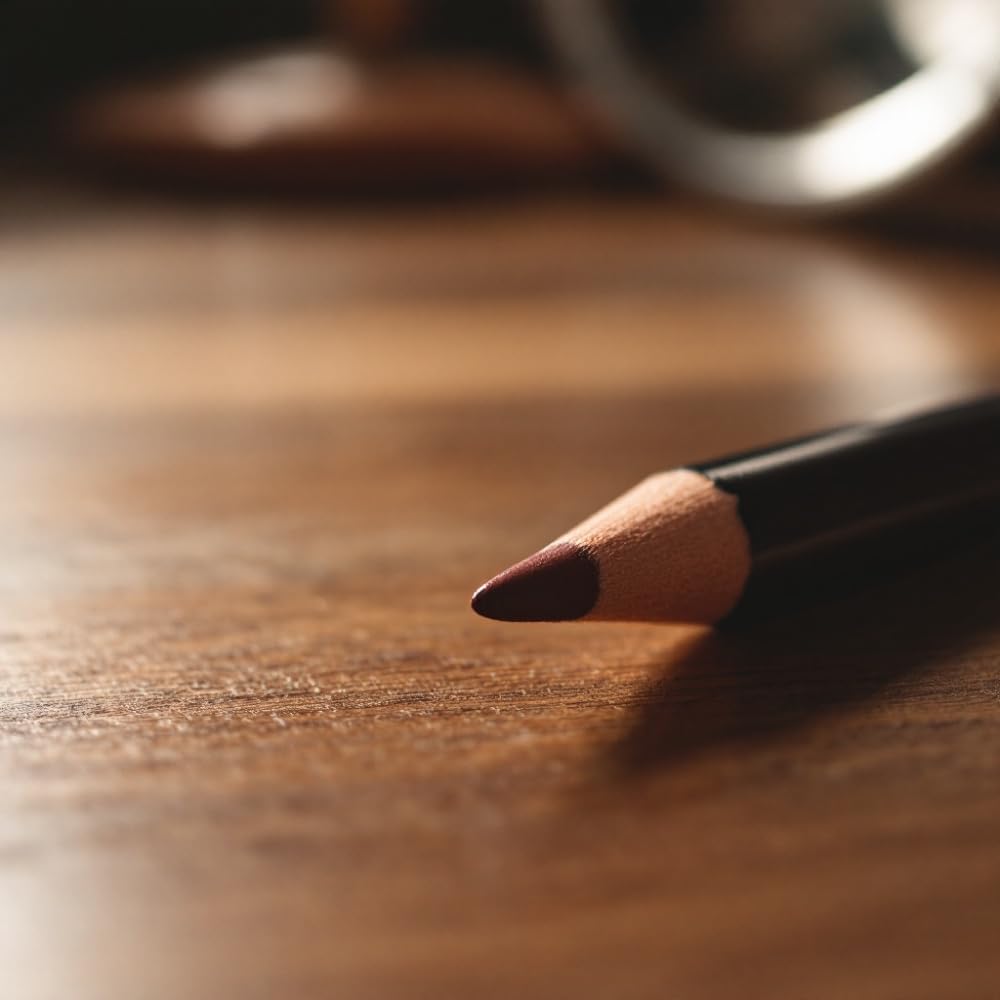 Nabi 12 Colors Wooden Lip Liner Pencil Set, High Pigmented Lip Makeup, Long-wearing, Deep and Rich in Color, 7.5 inches Long Pencil (Brown, 7.5)