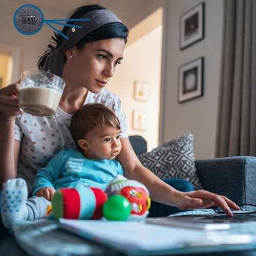 SWAY Stretch Headbands for Women - 6-Clip Non-Slip, Trendy Nurse or Workout Headband, Wide Headband, Sweat Absorbing, Christmas Gift for Her, Stocking Stuffer? 32in. Patented & Handmade in USA