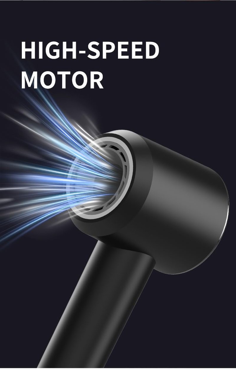Hair Dryer, 140000 RPM Professional High Speed Ionic Blow Dryer 200 Million Negative Ions & Heat-Control & Low Noise Hairdryer for Faster Drying All Hair Types