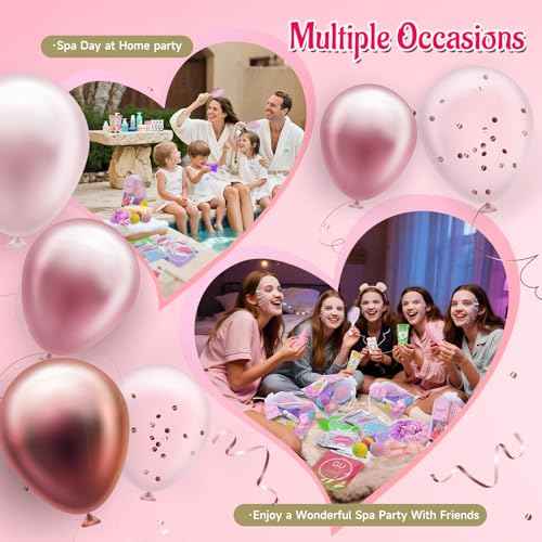 VESPRO 110PCS Spa Party Supplies for Girls Spa Party Favors Include Face Masks Skincare,Hand Cream,Lip Balm,Eye Patches,Lip Mask,mini Hair Brush, Stocking Stuffers for teen Girls£¬Sleepover Party gifts