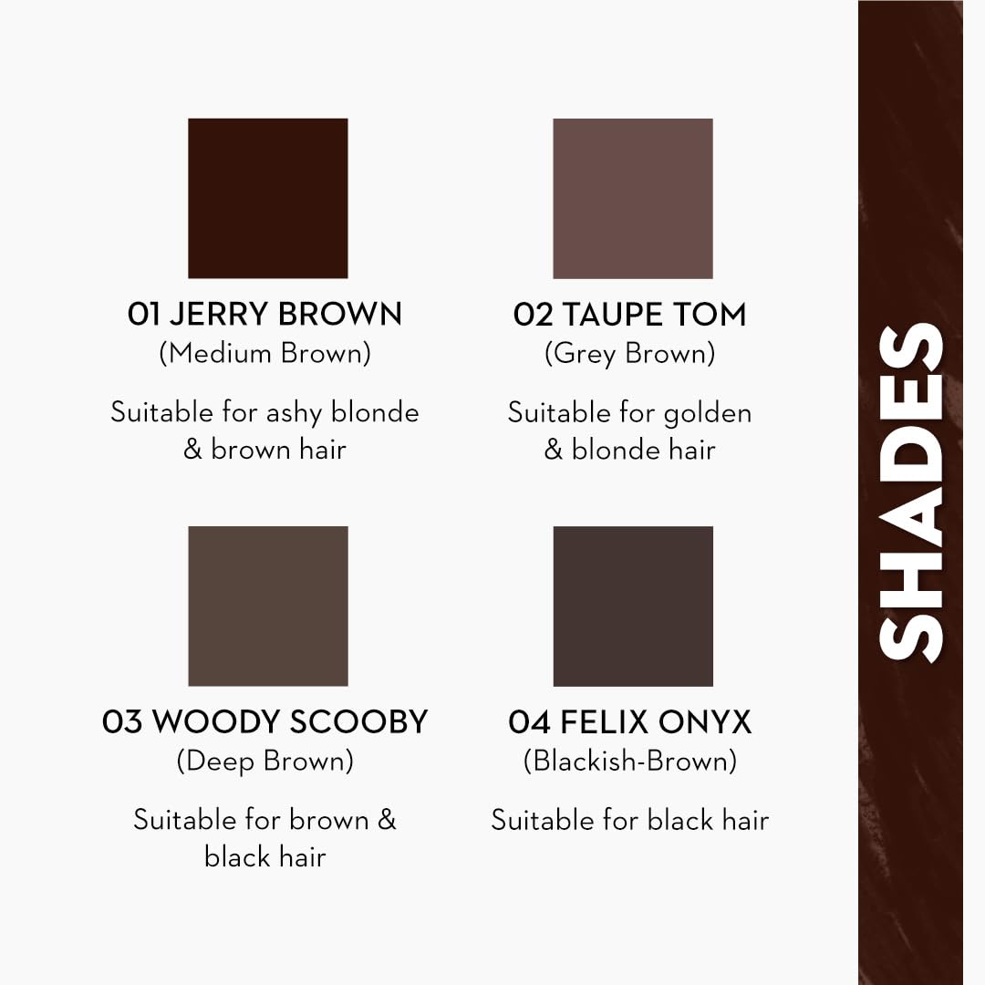 SUGAR Cosmetics Arch Arrival Brow Definer | Brow Pencil with Spoolie | Lasts Upto 12hrs | Pigmented Eyebrow Pencil | Long Lasting & Natural Finish | 3.5g - 01 Jerry Brown (Medium Brown)