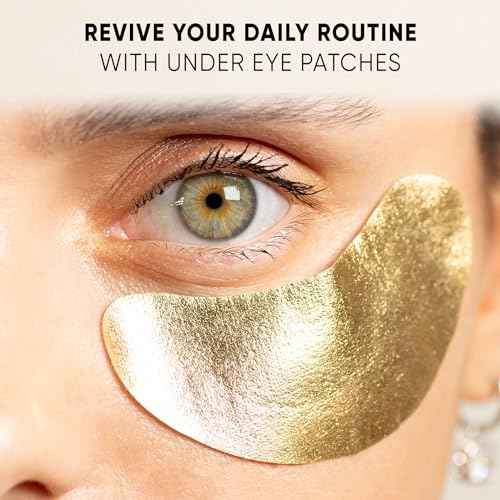 C?LOR Under Eye Patches Premium - Golden Under Eye Mask Enriched with Hyaluronic Acid, Caffeine, Tea Tree & Collagen, under eye Patches for Women & Men (7 Pairs)