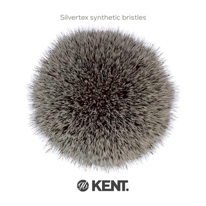 Kent BK4S Shaving Brush with Ultra-Soft Silvertext Synthetic Bristles and Faux Ivory Resin Handle to use with Shave Cream or Soap for a Perfect Lather. Luxury Shaving Since 1777, Made in England