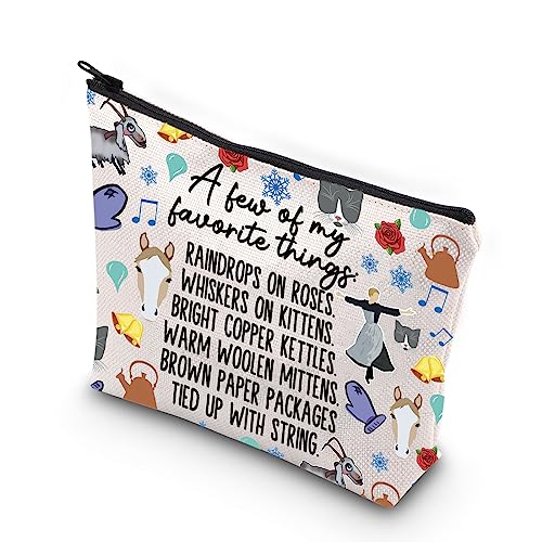 WCGXKO Music Inspired Musical Gift Music Name List Make Up Zipper Bag For Theratry Musical Fans (A few whi)