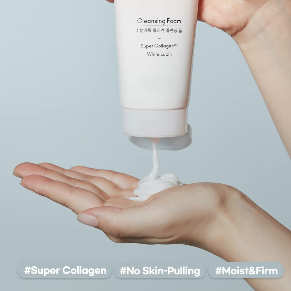 Moistfull Collagen Cleansing Foam - Gentle Face Wash with Super Collagen & Lupinus Albus Protein | 5.29 Ounce