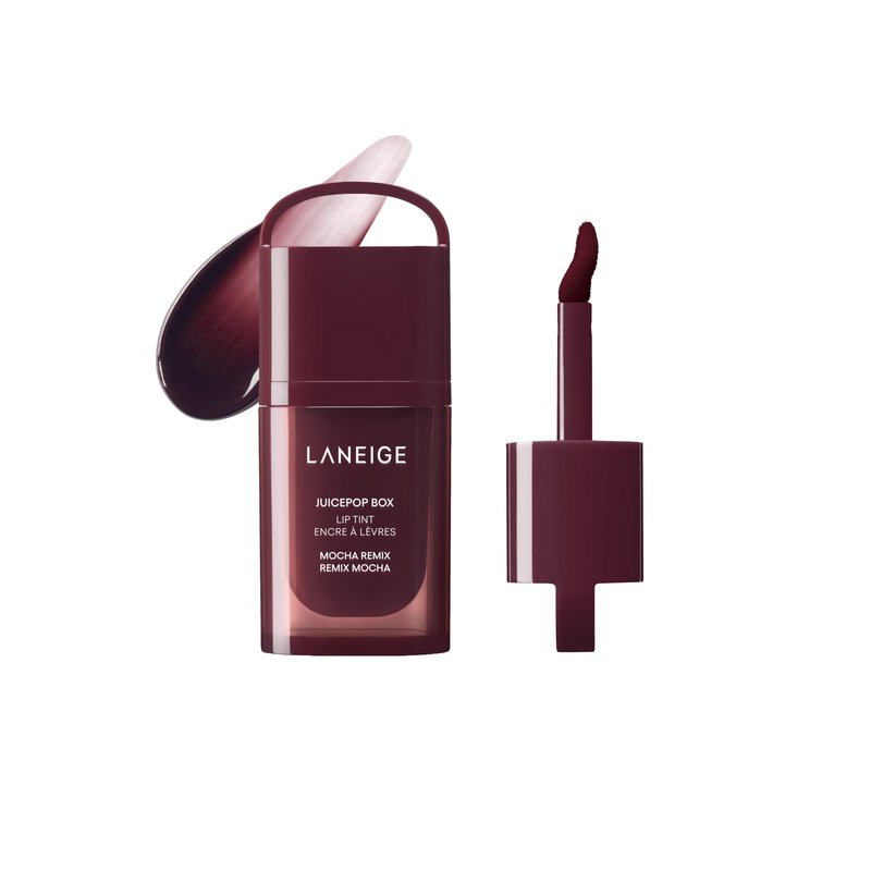 LANEIGE JuicePop Box Korean Lip Tint: Long-Lasting Hydrating Lightweight Tint, Buildable Juicy Color & Nourishing Shine, K-Beauty Lip Essential for Long-Lasting Comfort, Mocha Remix