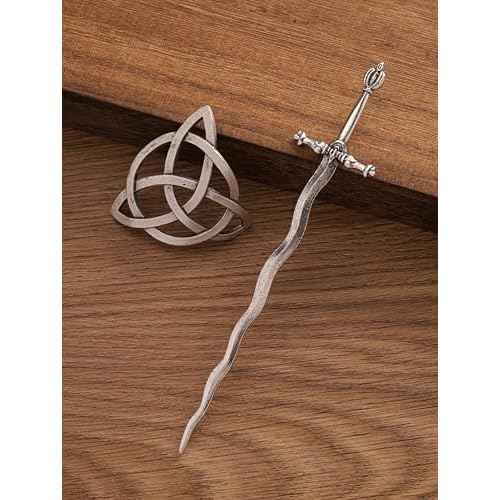 HAQUIL Viking Sword Celtic Knot Hairpin, Retro Minimalist Hair Accessories for Women, Viking Jewelry for Women