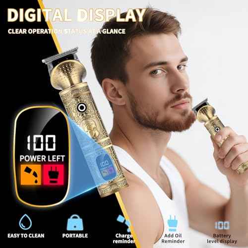 Beard Trimmer for Men, 6 in 1 Hair Clippers Kit, Body Multi Groomer Mens Grooming Kit for Beard face, Nose, and Ear Hair Trimmer, Hair Clipper, NO Blade Oil Needed, Waterproof Wet/Dry Clipper