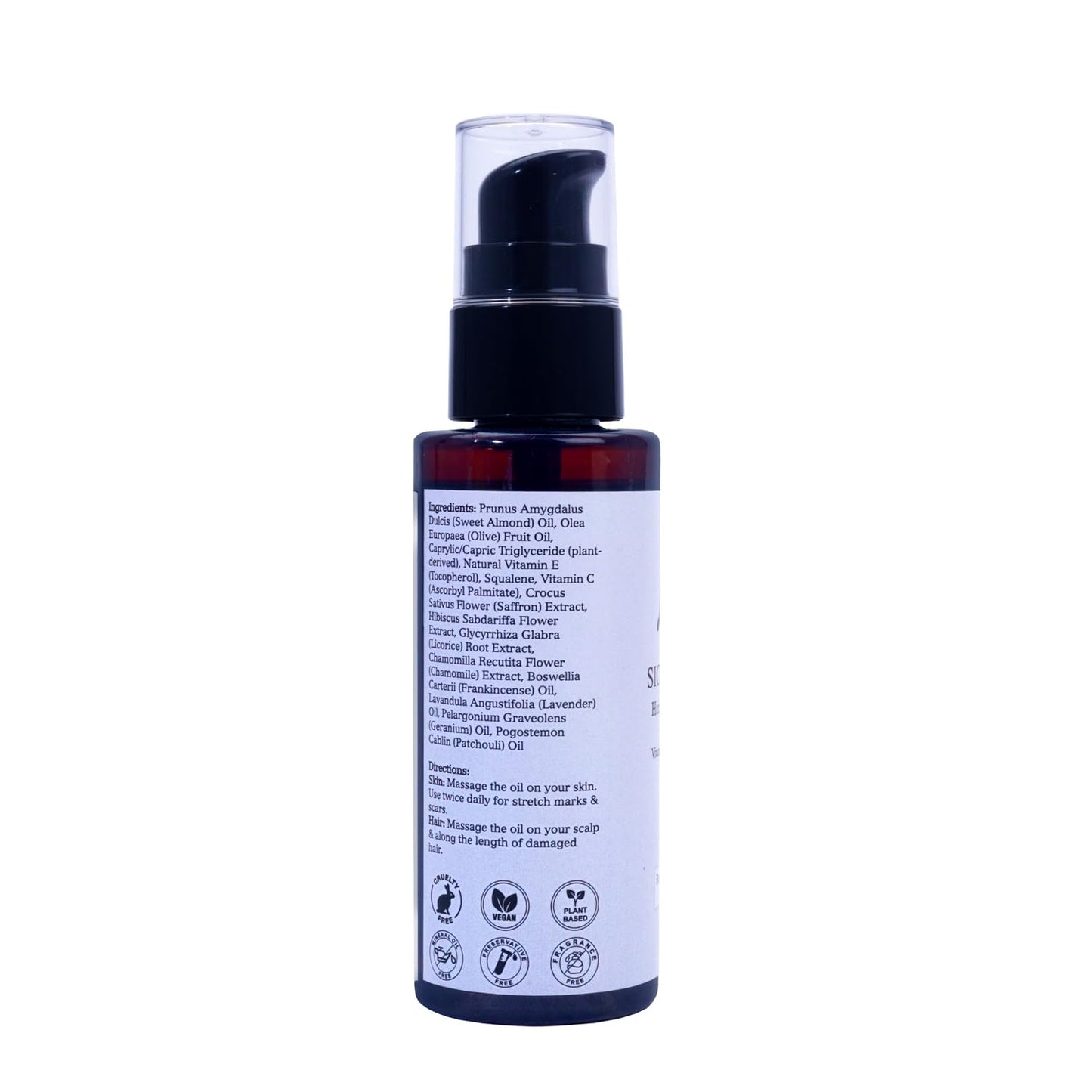 Leal Hair & Dry Body Oil, Brightening Glow Oil, Hibiscus Hair Oil, After Shower Body Oil Scented & Hair Serum, Natural Plant Oils Skin Pigmentation, After Shave Dry Oil, Sicilian Olive Oil- 60ml