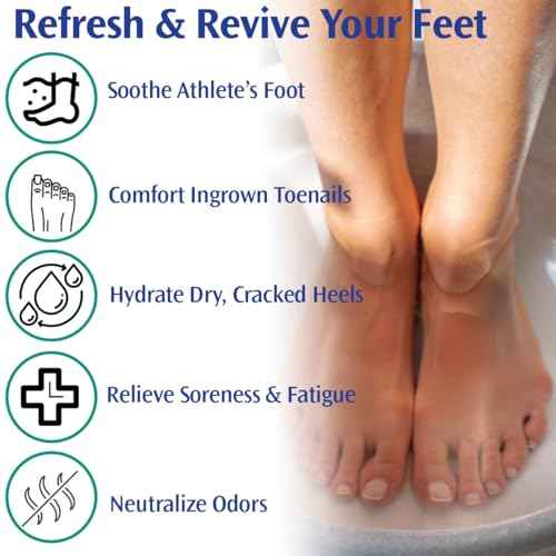 PediFix Soaking Crystals Foot Bath ? 6 Packets ? Therapeutic Foot Soak with Tea Tree Oil & Epsom Salt for Sore, Tired, Achy Feet