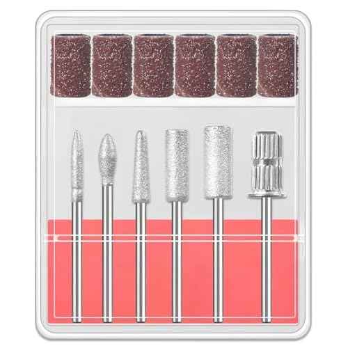 6 Pcs Nail Drill Bits Set,3/32'' Professional Nail Bits for Manicure Pedicure