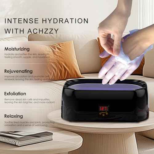 4000ml Paraffin Wax Machine for Hand and Feet - Professional Wax Warmer with 200W Thermal Core, LED Real-time Temp Control & 167¡ÆF Rapid Melting, Intense Hydration with Hand Wax Paraffin Bath