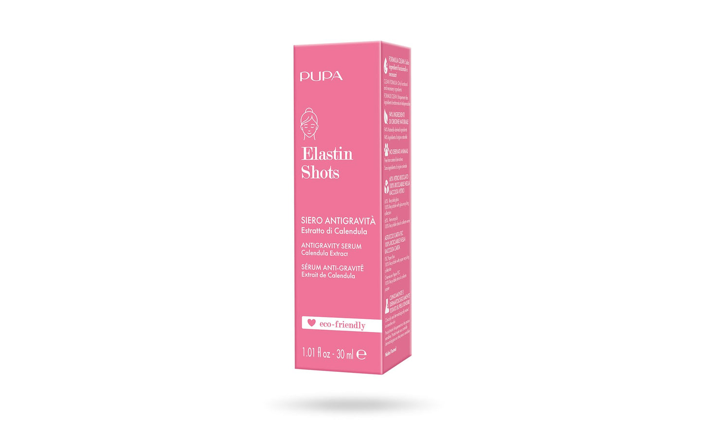 PUPA Milano Elastin Shots Antigravity Face Serum - Improve Skin'S Elasticity - Defends Skin Against Aging Processes - Fast Absorption - Lightweight Formula - Dermatologically Tested - 1.01 Oz