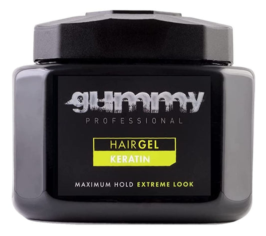 Gummy Hair Gel Maximum Hold Extreme Look Keratin 23.5 Ounce (Pack of 3)