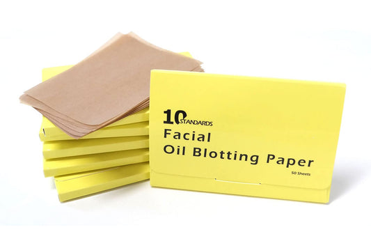 10 STANDARDS Natural Hemp Oil Control Paper, Blotting Paper , Absorbing Sheets for Oily Skin Care (size 3.5In x 2.4In) 50 Sheets x 6 (300 Sheets),Made in Korea, AJ12