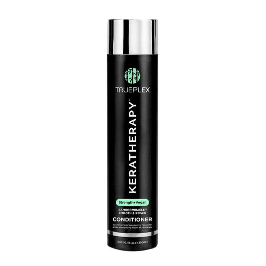 Trueplex KERATHERAPY Bamboo Miracle Smooth & Repair Conditioner, 10.1 oz., 300 ml - Vegan Formula Damaged, Frizzy, & Dry Hair - Hydrating & Smoothing with Grape Seed, Baobab, & Bamboo Extract