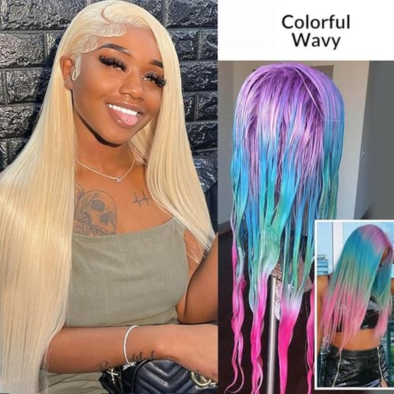 613 Lace Front Wig Human Hair 13x4 HD Transparent Lace Frontal Wigs for Women 10A Straight Blonde Lace Front Wigs Glueless Pre Plucked With Baby Hair 22 Inch 613 Blonde Lace Front Wig 150% Density