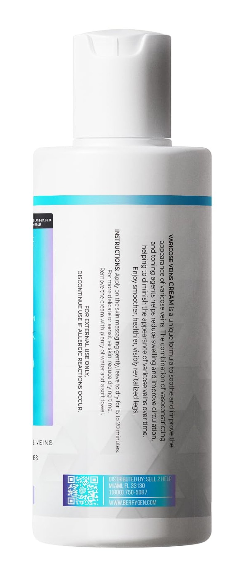 CLG Skincare Varicose Veins Cream - Advanced Plant-Based Lotion for Improved Circulation & Skin Firming | 8 oz