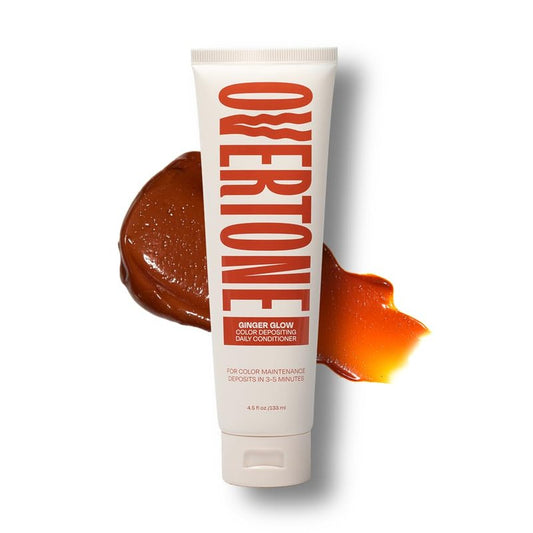 Overtone Daily Color Depositing Conditioner for Hair, Ginger Glow:Temporary Pigment with Shea, Coconut & Avocado Oils, Hydrating, Vegan & Cruelty-Free, All Hair Types, 4.5oz.