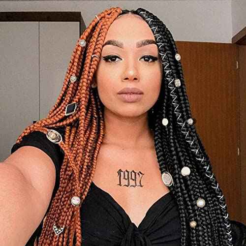 NAISKA 19PCS Rhinestone Hair Beads for Braid Gold Loc Dreadlocks Accessories Shiny Crystal Rhinestones Hair Braid Beads Pearl Hair Cuffs Hair Jewelry DIY Braids Accessories