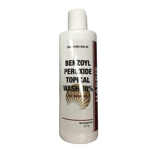 Harris Pharma 10% Benzoyl Perox Wash 8 oz (Pack of 2)