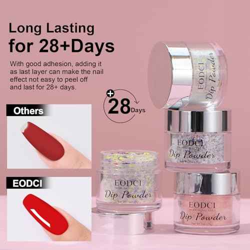 Nail Dip Powder Colors, Butterfly Glitter Silver - DIY Nail Art Starter Kit - No Lamp Needed - 1 oz