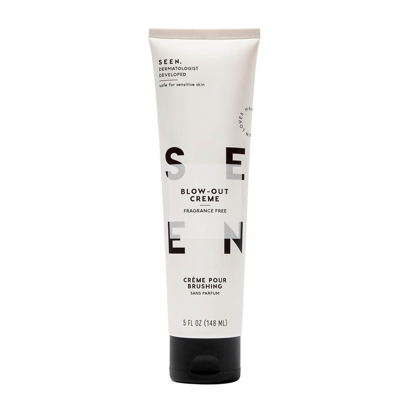 SEEN Blow-Out Creme - Fragrance-Free Non-Comedogenic Hair Cream for Frizz Control | Heat Protectant for Sensitive Skin