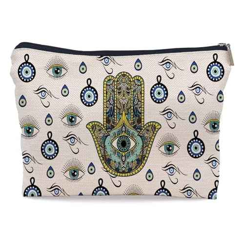Ayxvt Evil Eye Makeup Bag - Witch Cosmetic Bags for Women, Evil Eye Gifts, Witch Gifts, Birthday Mothers Day Gifts for Women Mom