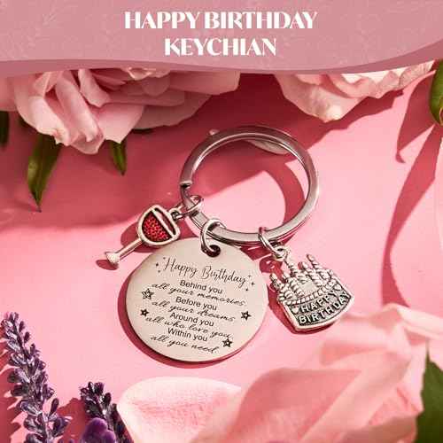 Briney 11Pcs Birthday Gift Baskets for Women, Pink Gift Basket Set, Birthday Themed Present Self Care Spa Bath Set Get Well Soon Package for Mom Wife Sister Friend, Pink