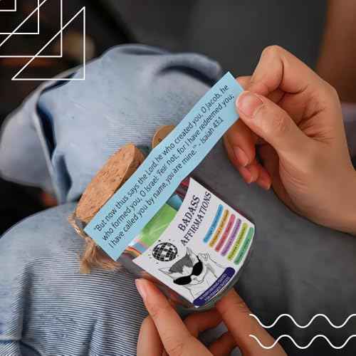 Badass Affirmation Jar, Affirmation Cards, Bestie, Positive Cards for Women, Motivational Gifts, Inspirational Gift, Daily Affirmations for Women, Gag Gifts Funny for Adults