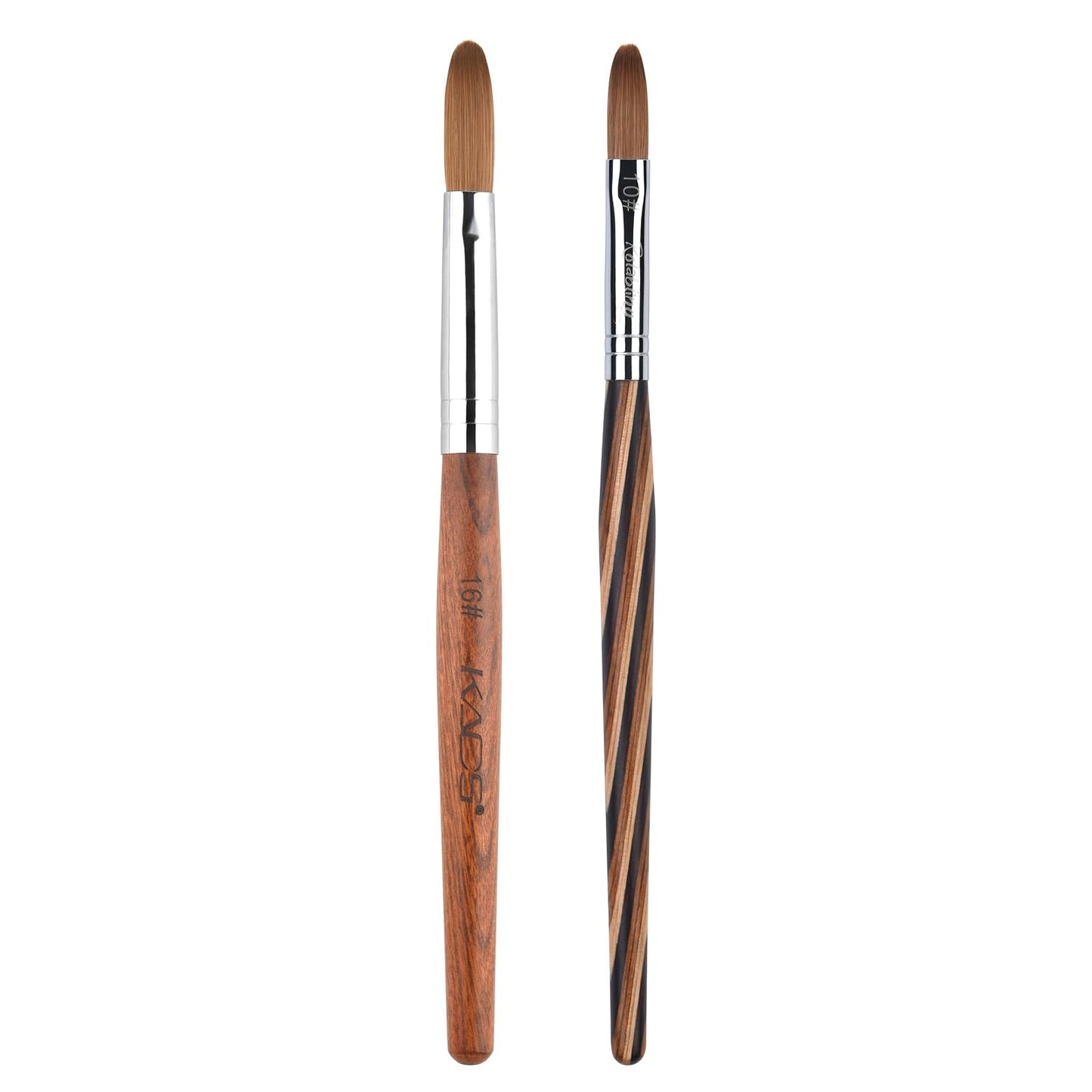 Rolabling 1pc 10#Kolinsky Sable Nail Brush with 1pc 16# Kolinsky Sable Nail Brush Set