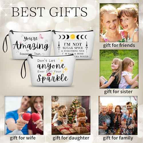 Spiritual Unusual Birthday Gift for Women Teenager Girl Small Cosmetic Makeup Bag for Purse Witch Stuff