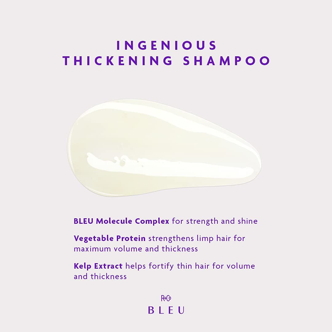 R+Co BLEU Thickening Shampoo - Volumizing Formula for Fine Hair | 8.5 Oz