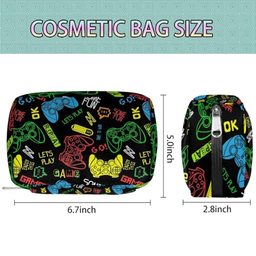Kids Toiletry Bag for Boys, Cute Small Video Games Wash Bag for Little Young Boys Waterproof Cosmetic Weekender Bag Toddler Traveling Toiletries