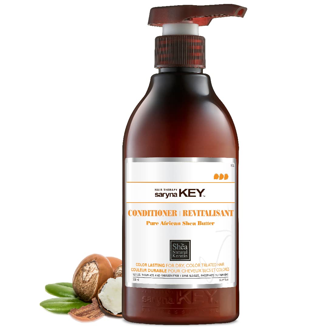 Saryna Key Color Lasting Conditioner for Color Treated Hair, Moisturizing & Softening Formula with Shea Butter, Silk & Cotton Proteins, Helps Maintain Shine & Smoothness (300ml)