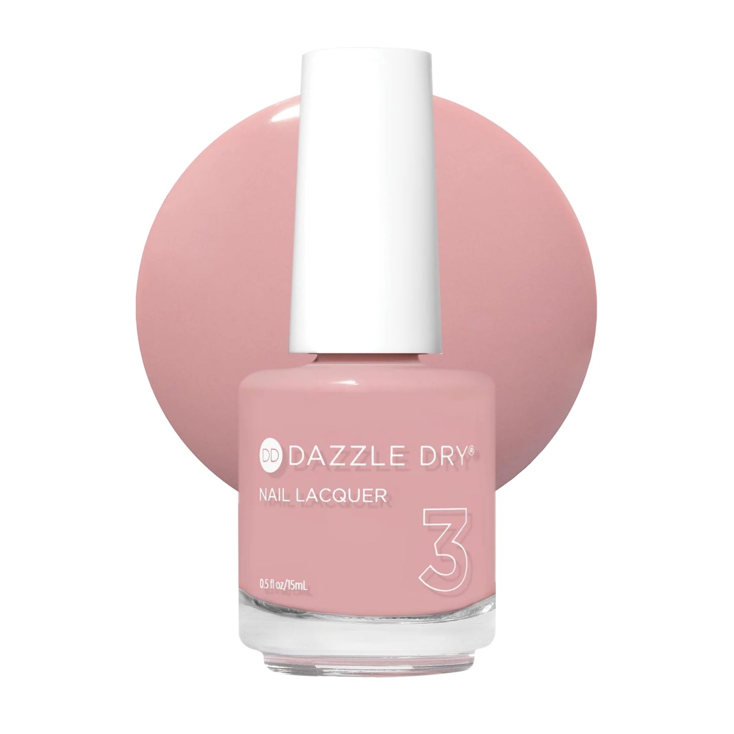 Dazzle Dry Nail Lacquer (Step 3) - Less is Mauve - A full coverage light, blushing mauve. (0.5 fl oz)