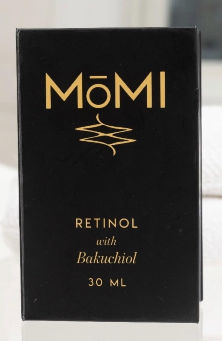 MōMI Retinol with Bakuchiol Serum, 1 oz, Anti-aging. For sensitive skin. Reduces fine lines and wrinkles. Contains, Retinol GS50, HA, and Bakuchiol