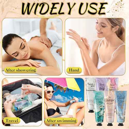 36pcs Employee Appreciation Team Gifts Bulk Travel Size Hand Cream Inspirational Thank You Gifts for Women Dry Skin Hand Lotion Bulk for Teachers Day Christmas Staff Employees Coworkers Women