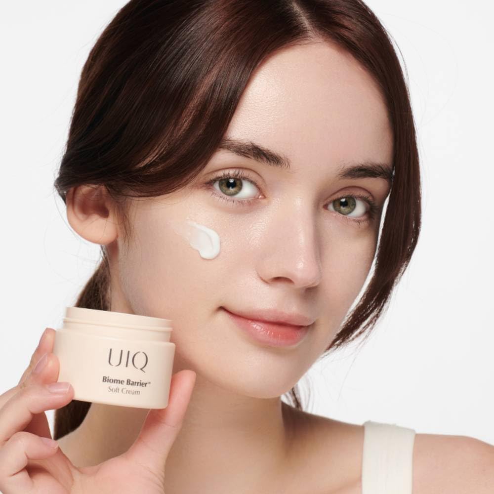 UIQ Biome Barrier Soft Cream, 100-Hour Lasting Hydration Face Moisturizer, Non-Sticky Barrier Repair for Glass Skin, 60ml / 2.02 fl.oz