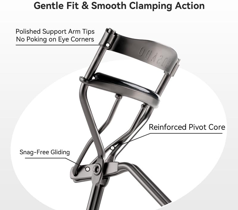 Classic Eyelash Curler - Light Grey, Precision Curling Tool for Stunning Lashes