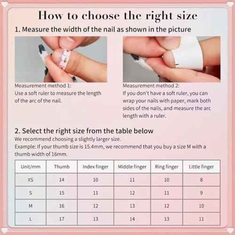 10 Pcs Medium Length Handamde Almond Press On Nails Reusable ABS Acrylic False Nails Set for Women (Size S)