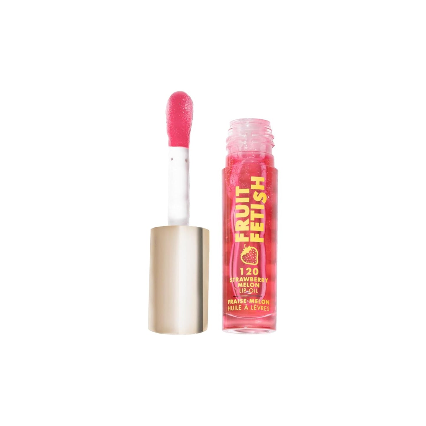 Milani Fruit Fetish Lip Oil - Tinted Hydrating Lip Gloss with Vitamin E | Strawberry Melon, 0.14 oz